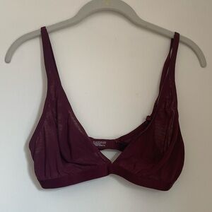 Parade Blackberry Plunge Bralette Size Medium